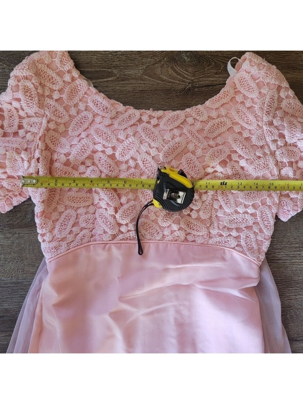 Vintage Dress Empire Waist Pink #1826 - Picture 12 of 16